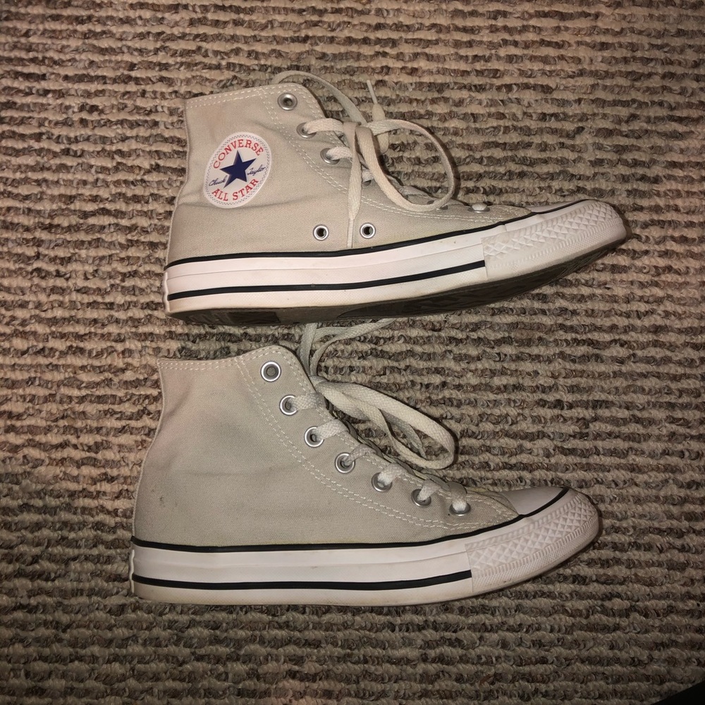 Light Gray High Top Converse - Picture 1 of 4
